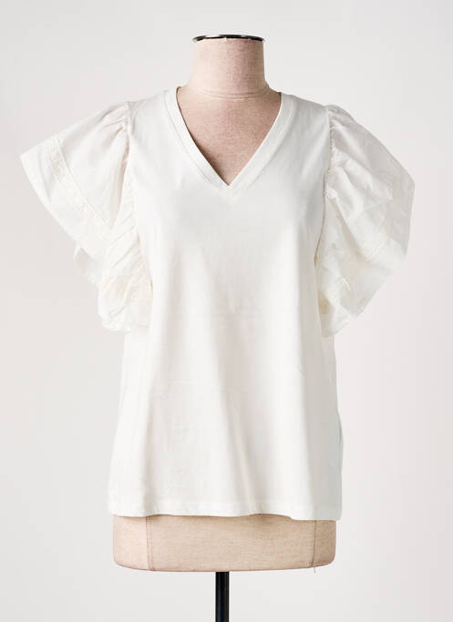 Top blanc CULTURE pour femme