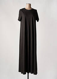 Robe longue manches courtes manches courtes noir SOAKED femme