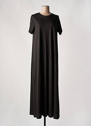 Robe longue manches courtes manches courtes noir SOAKED femme