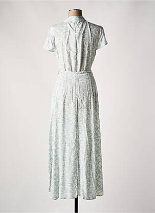 Robe longue tissage popeline manches courtes gris SOAKED femme