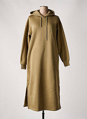 Robe longue manches longues manches longues vert CULTURE femme