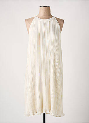 Robe mi-longue coupe fluide sans manche beige CULTURE femme