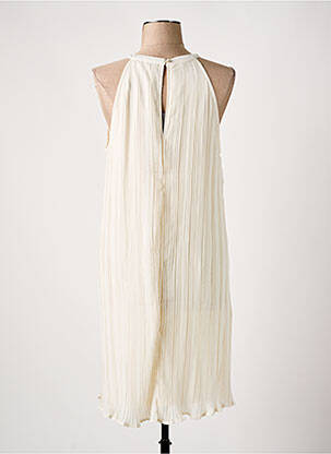 Robe mi-longue coupe fluide sans manche beige CULTURE femme