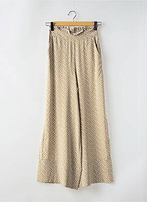 Pantalon flare taille élastique beige SOAKED IN LUXURY femme