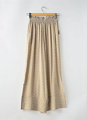 Pantalon flare taille élastique beige SOAKED IN LUXURY femme