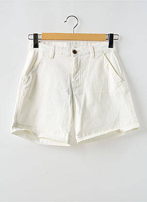 Short fermeture zippée sous rabat boutonné blanc CULTURE femme