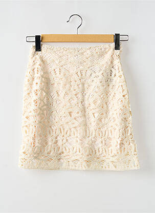 Jupe courte coupe droite beige SOAKED IN LUXURY femme