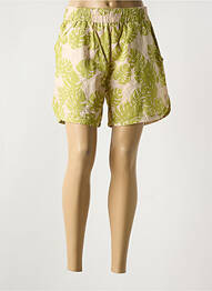 Short coupe droite vert CULTURE femme