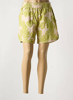 Short coupe droite vert CULTURE femme
