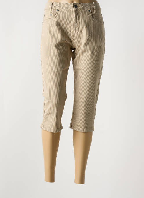 Pantacourt beige CULTURE pour femme