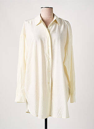 Chemisier tissage popeline manches longues beige SOAKED femme