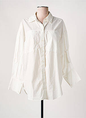 Chemisier coupe droite manches longues blanc SOAKED femme
