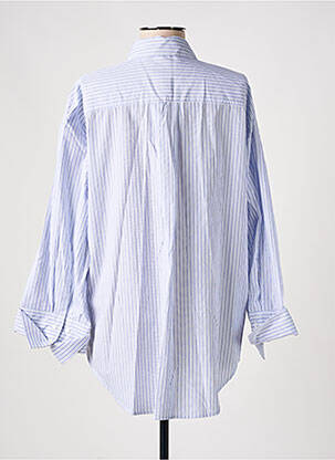 Chemisier tissage popeline manches longues bleu SOAKED femme