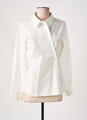 Chemisier coupe cintrée manches longues blanc CULTURE femme