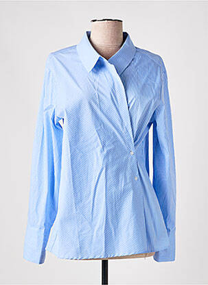 Chemisier coupe cintrée manches longues bleu CULTURE femme