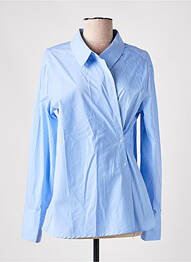 Chemisier coupe cintrée manches longues bleu CULTURE femme