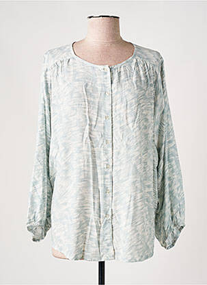 Blouse imprimé fantaisie manches longues vert SOAKED femme