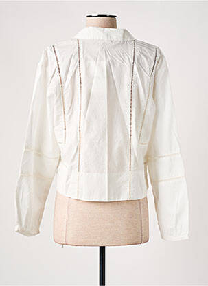 Blouse tissage popeline manches longues blanc SOAKED femme