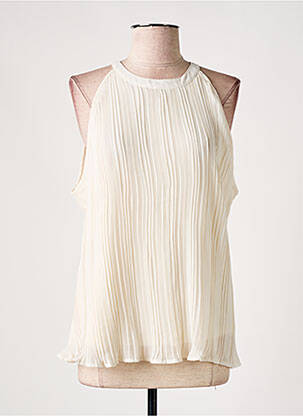 Top coupe fluide sans manche beige CULTURE femme