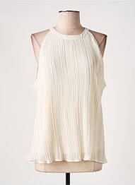 Top coupe fluide sans manche beige CULTURE femme