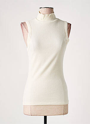 Top stretch sans manche beige SOAKED femme
