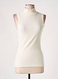 Top stretch sans manche beige SOAKED femme