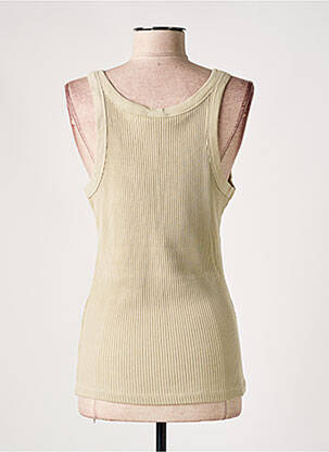 Débardeur tissage côtelé sans manche vert SOAKED femme