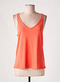 Débardeur coupe droite sans manche orange SOAKED femme