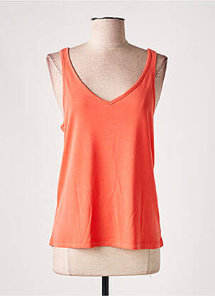 Débardeur coupe droite sans manche orange SOAKED femme
