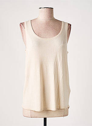 Débardeur coupe droite sans manche beige CULTURE femme