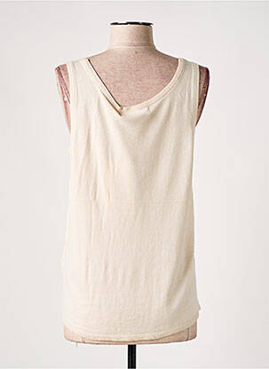 Débardeur col rond sans manche beige CULTURE femme