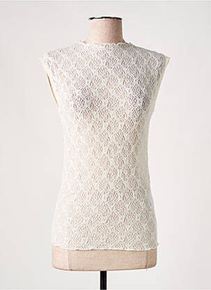 Top stretch manches courtes blanc SOAKED femme