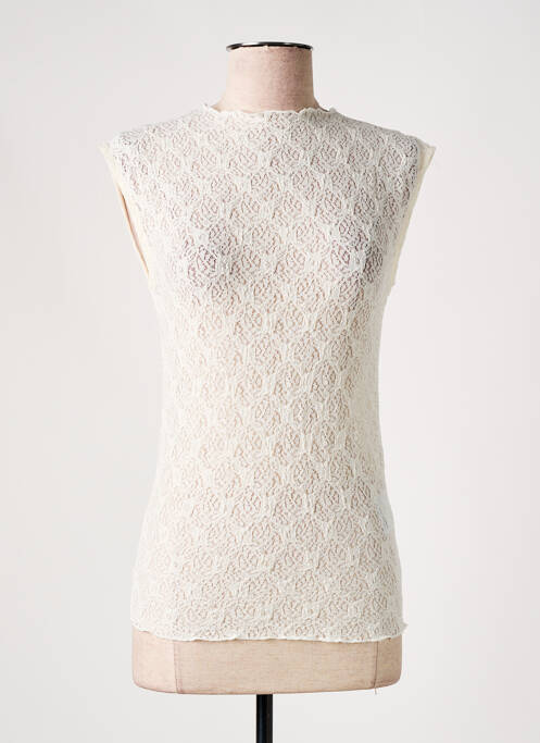 Top stretch manches courtes blanc SOAKED femme