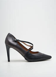 Escarpins tissage satiné talon haut de 10cm et plus argent HISPANITAS femme
