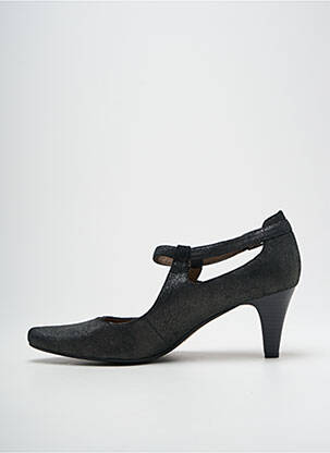 Escarpins tissage satiné talon de 4 à 6cm noir SWEET femme