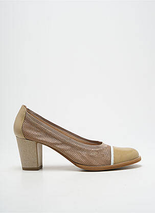 Escarpins matière lisse talon de 4 à 6cm beige SWEET femme