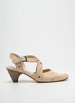 Sandales/nu pieds matière lisse talon de 4 à 6cm beige SWEET femme
