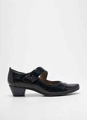 Ballerines fermeture scratch talon de 4 à 6cm noir SWEET femme