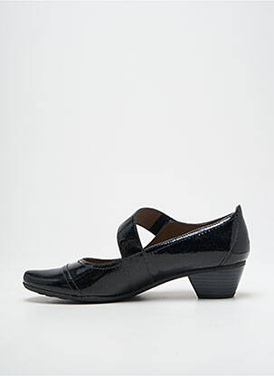 Ballerines fermeture scratch talon de 4 à 6cm noir SWEET femme