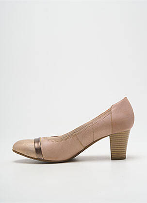 Escarpins tissage satiné talon de 4 à 6cm beige SWEET femme