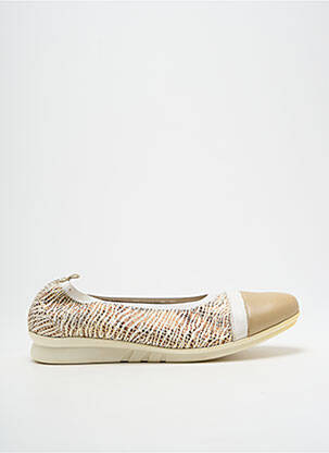 Ballerines impression talon plat jusqu'à 3cm beige HIRICA femme