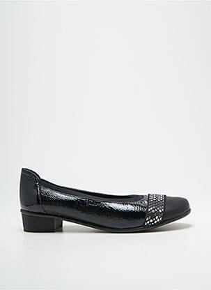 Ballerines tissage vernis talon plat jusqu'à 3cm noir HIRICA femme