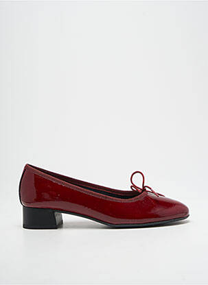 Ballerines matière lisse talon plat jusqu'à 3cm rouge HIRICA femme