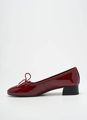 Ballerines matière lisse talon plat jusqu'à 3cm rouge HIRICA femme