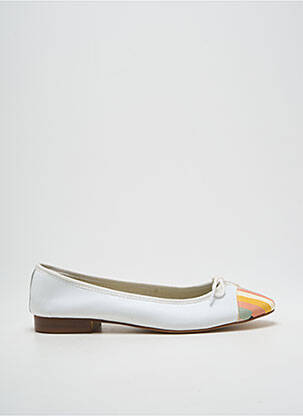 Ballerines matière lisse talon plat jusqu'à 3cm blanc HIRICA femme