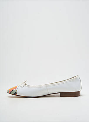 Ballerines matière lisse talon plat jusqu'à 3cm blanc HIRICA femme