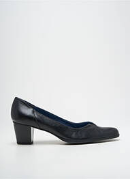 Escarpins tissage satiné talon de 4 à 6cm noir POMARES VAZQUEZ femme