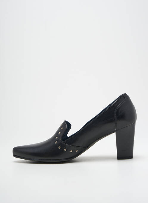 Mocassins noir POMARES VAZQUEZ pour femme