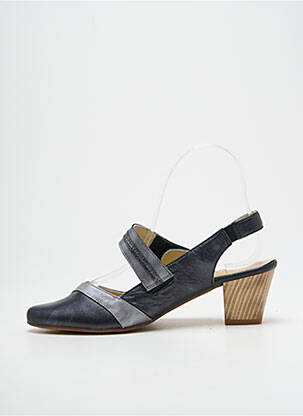 Sandales/nu pieds matière lisse talon de 4 à 6cm argent GEO-REINO femme