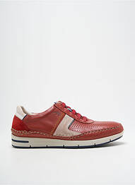 Baskets fermeture elastique bout rond rouge FLUCHOS homme
